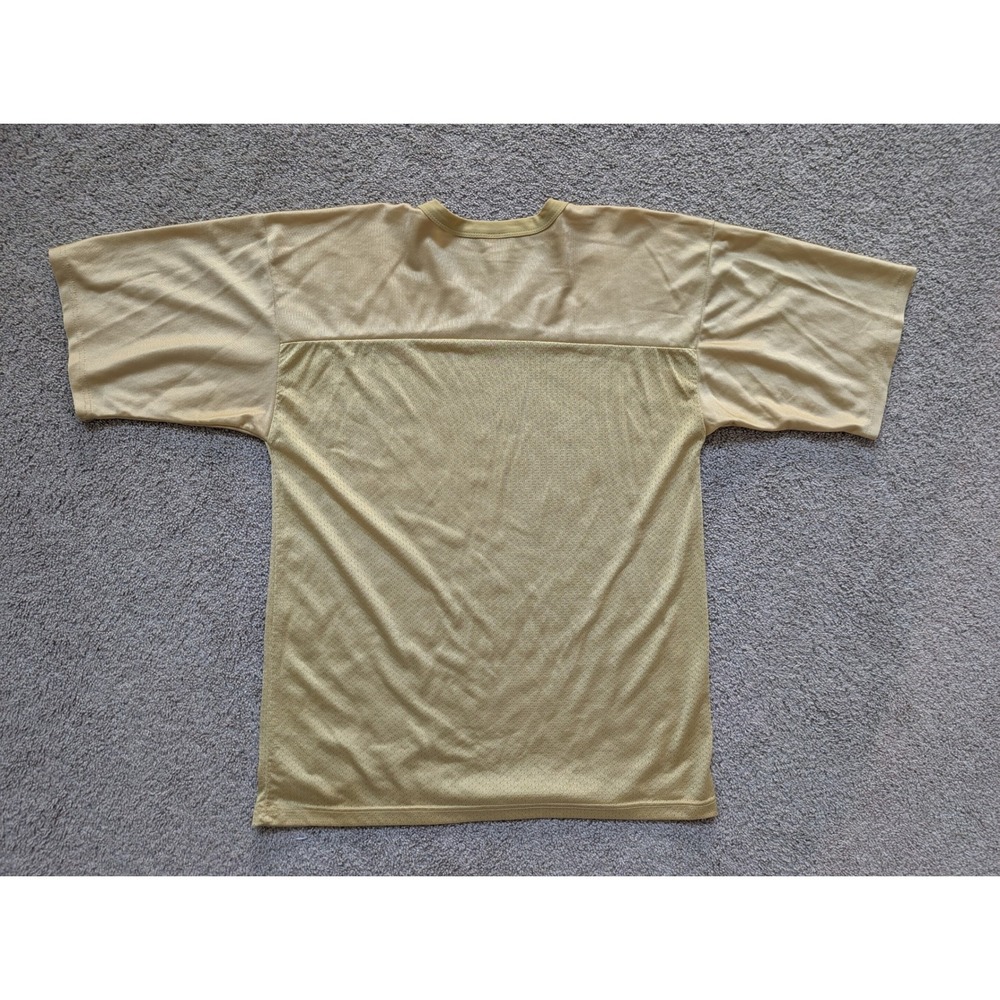 Russell Athletic Football Jersey Mens L Polyester Gold Vintage 90s Mesh USA - Picture 2 of 5